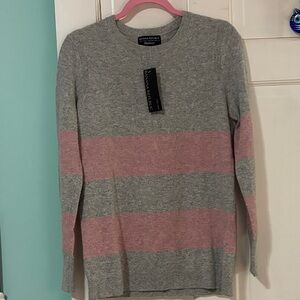 Banana Republic Crewneck Sweater in Gray and Pink